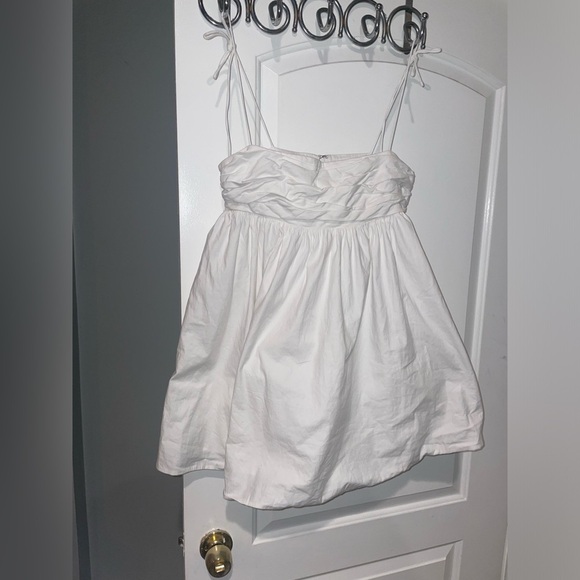 Reformation Catarina Ruched White Mini dress 🤍 sz 6 - Picture 12 of 16